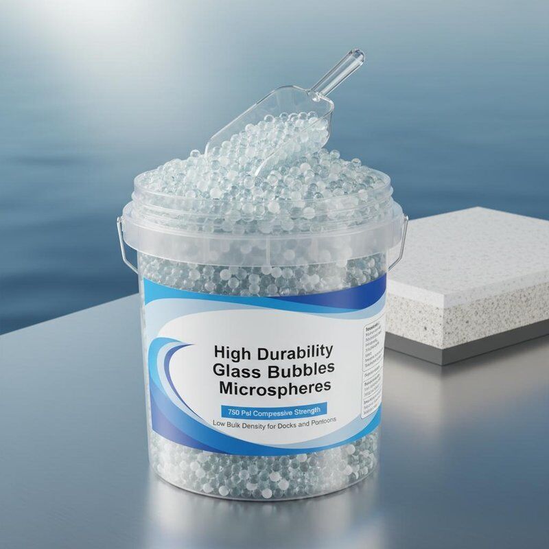 Hoge Duurzaamheid Glas Bubbles Microsferen met 750 Psi Druksterkte en Lage Bulkdichtheid voor Docks en Pontons