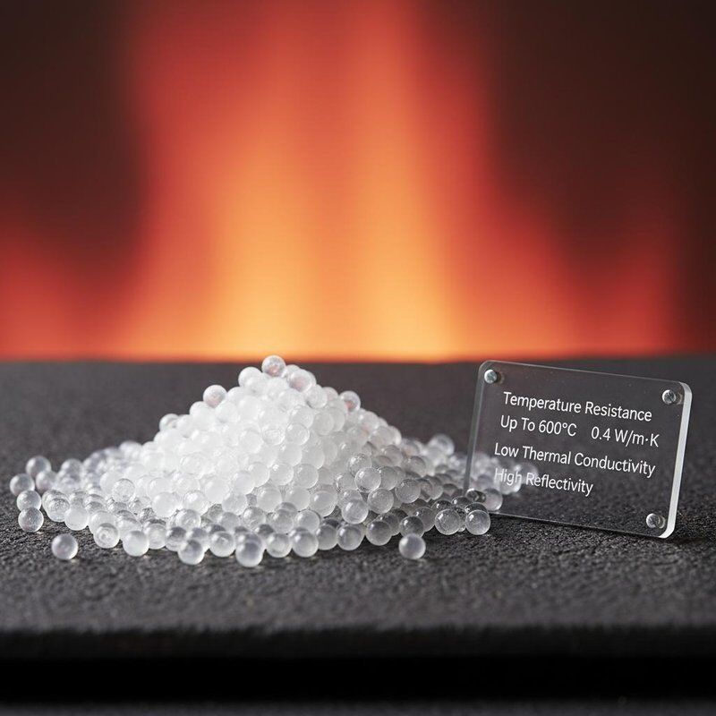 Temperatuurbestendigheid tot 600°C Holle glaskralen met lage thermische geleidbaarheid 0,04 W/m·K en hoge reflectiviteit
