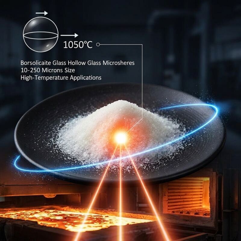 Glasbellen met hoge sterkte Microsferen met 100 MPa compressiesterkte en lage warmtegeleidbaarheid 0,04 W/m·K voor verbeterde materiaalprestaties