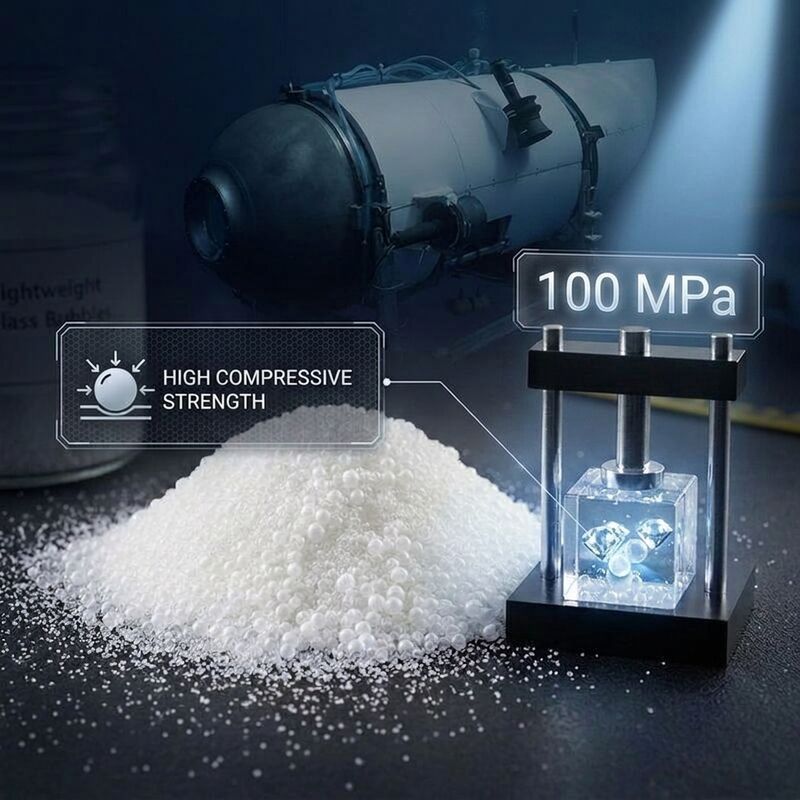 HN15 Holle glazen bubbels van ultralage dichtheid 0,08-0,15 g/cm3 Thermische isolatievuller voor energiezuinige coatings
